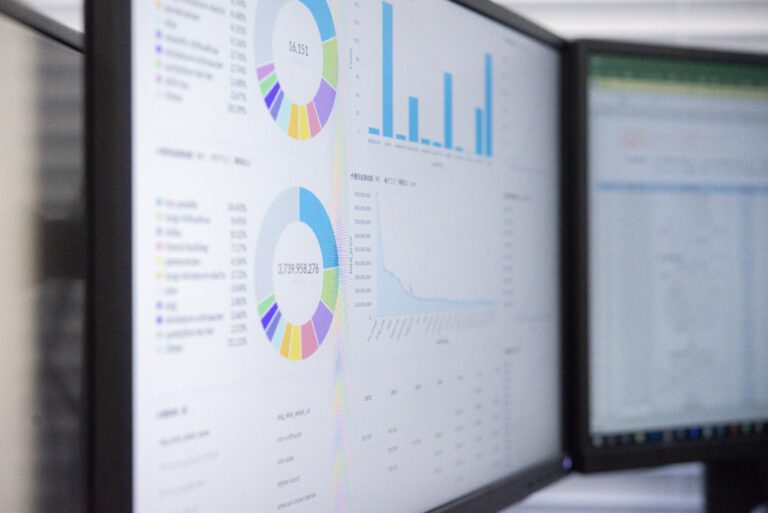 analyzing the data of your business graphs on a computer screen